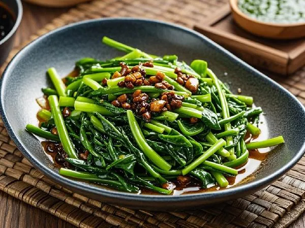 炒空心菜如何不变黑插图1